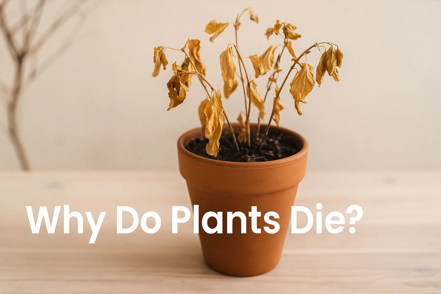 representing reasons why plants die in urban homes